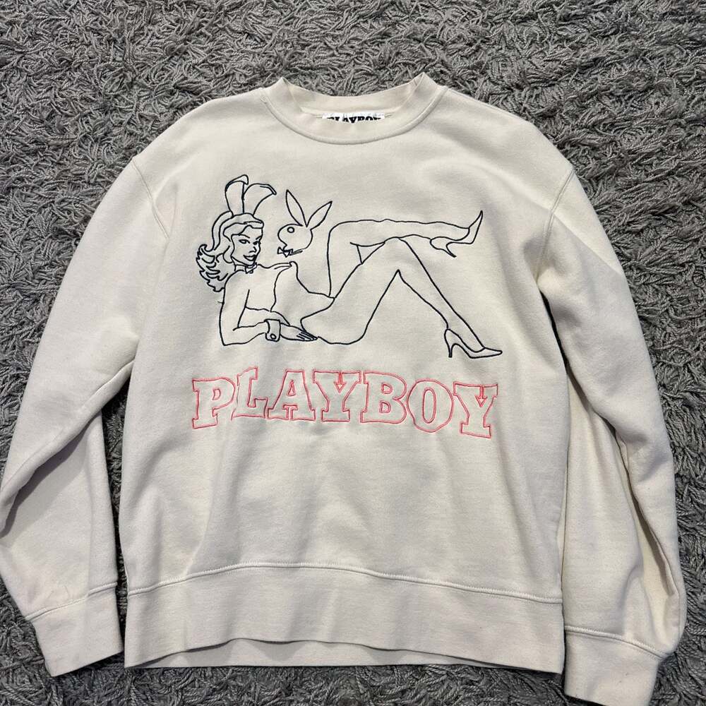Playboy Brown Big Bunny Logo Pullover Hoodie